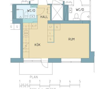 1 Rum och kök, Centrum - Foto 1