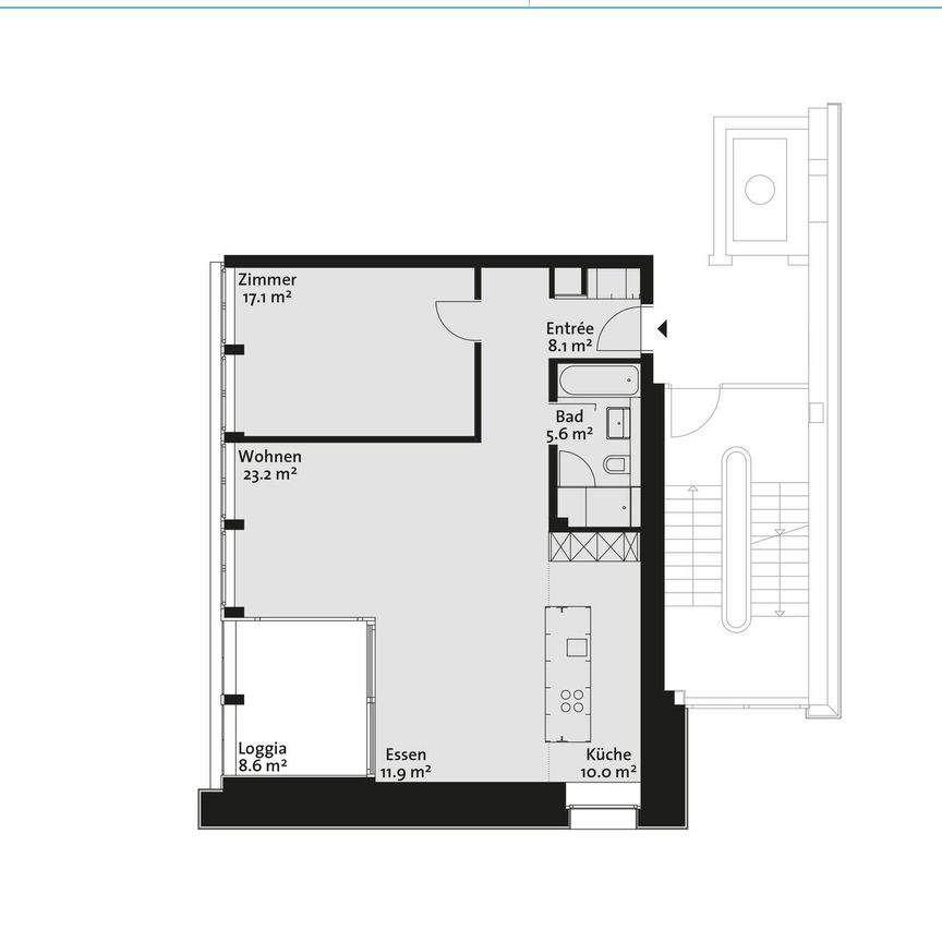 21/2 ROOM APARTMENT IN WINTERTHUR - OBERWINTERTHUR, FURNISHED, TEMPORARY - Photo 1