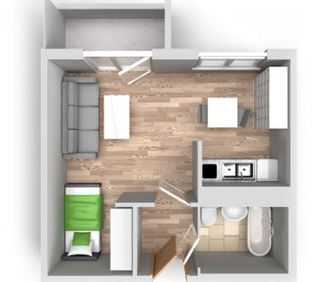 1-Raum-Wohnung Weißenfelser Straße 23 - Photo 2