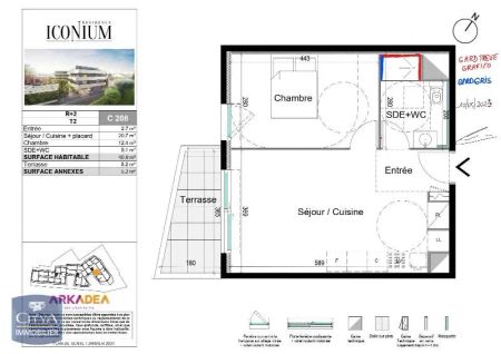 Appartement à louer 2 pièces 40.9m² - Photo 3