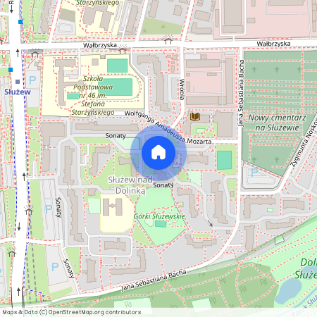 ul. Wolfganga Amadeusza Mozarta, Służew, Mokotów, Warszawa, mazowieckie