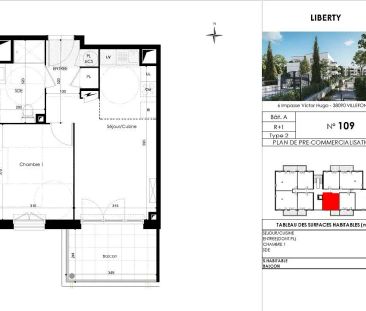 Location appartement 2 pièces - 40m² à Villefontaine (38090) - Photo 1