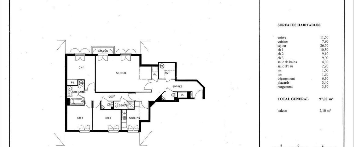 location Appartement T4 DE 97m² À VERSAILLES - Photo 1