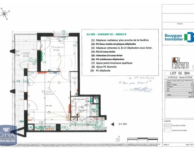 Appartement à louer 2 pièces 46.66m² - Photo 1