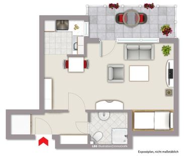 Erdgeschoss Apartement in Bochum-Wiemelhausen mit Küche - Foto 1