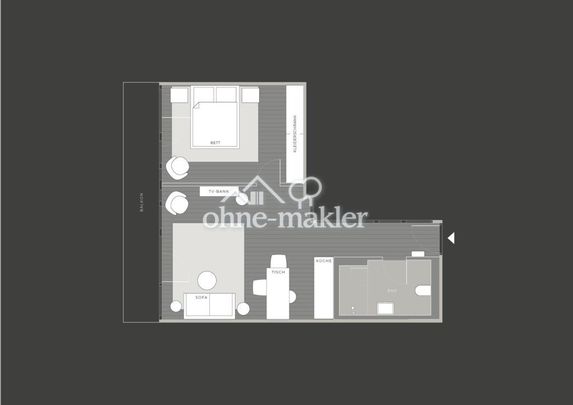 Wunderschönes voll möbliertes 2-Zimmer-Apartment Business in Stuttgart - ab 6 Monaten Mietdauer - Photo 1