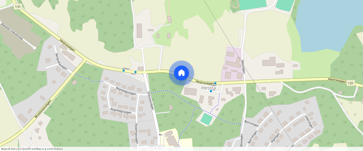 Hestra Bussplan, Ydre