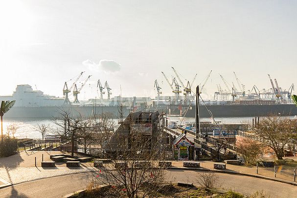 Möbliert wohnen in einer Neubauwohnung mit einem spektakulären Blick auf Elbe und Hafen - Foto 1