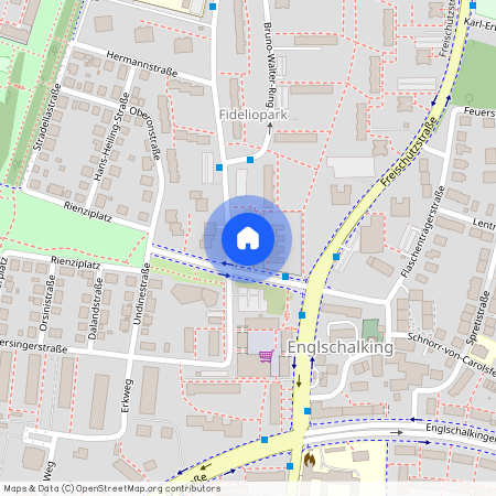 Knappertsbuschstraße, 81927 München Bogenhausen ca. 5, 2 km north-east of Munich-center