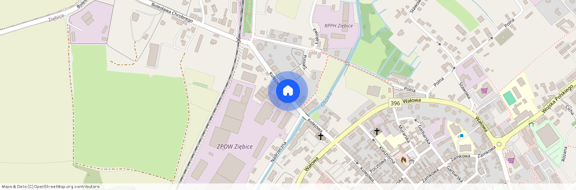 ul. Kolejowa, Ziębice, Ziębice, ząbkowicki, dolnośląskie