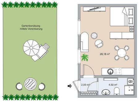 Gemütliche Hofwohnung mit eigenem Garten in ruhiger Lage - Photo 3