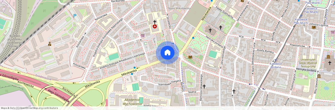 ul. Mikołowska 47a, Śródmieście, Katowice, śląskie