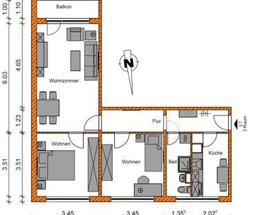 Charmante 3-Raumwohnung sucht liebenswerte Mieter - Foto 4