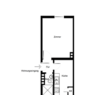 Ideal geschnittene 1-Zimmer-Wohnung - Foto 2