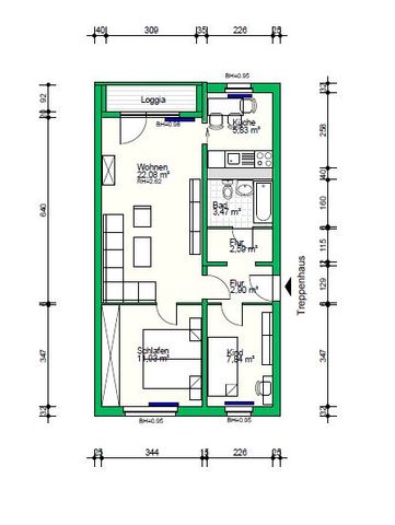 3 Zimmerwohnung mit Loggia in beliebter Wohngegend in Lankow verfügbar! - Foto 2