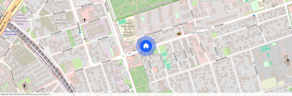 Warszawa, Wawer, Marysin, Wawerski, Korkowa