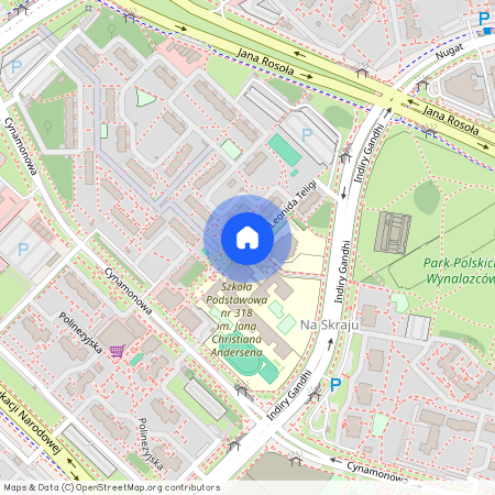 ul. Leonida Teligi, Ursynów-Centrum, Ursynów, Warszawa, mazowieckie