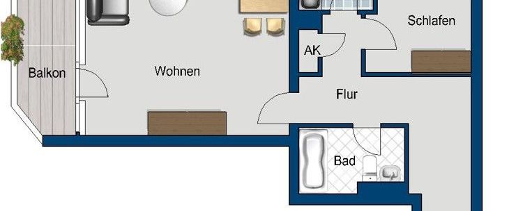Genau unsere neue Wohnung: Sanierte 2-Zimmer-Wohnung - Photo 1