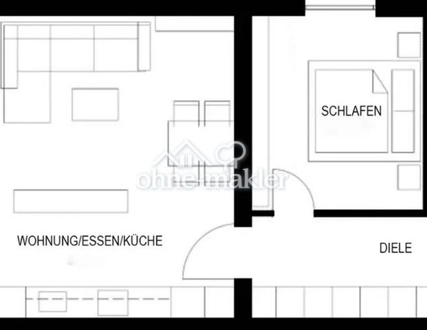 2 Zimmer Wohnung mit Balkon - Foto 1