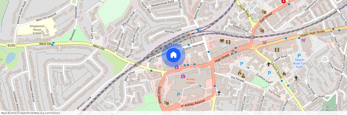 Station Approach, Central Walk Station Approach, KT19