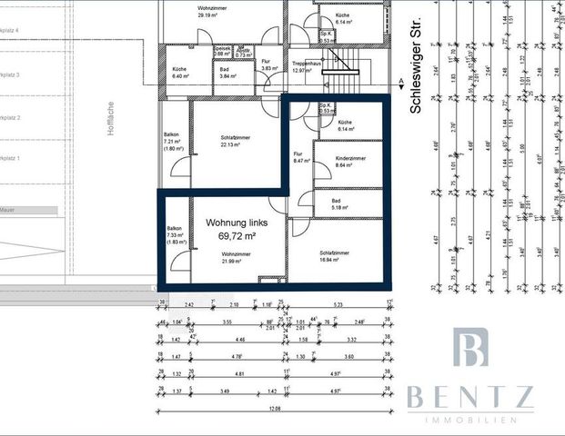 3 Zimmer Wohnung mit Balkon in der Innenstadt - Foto 1