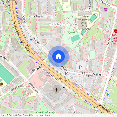 ul. Orzycka 6, Służew, Mokotów, Warszawa, mazowieckie