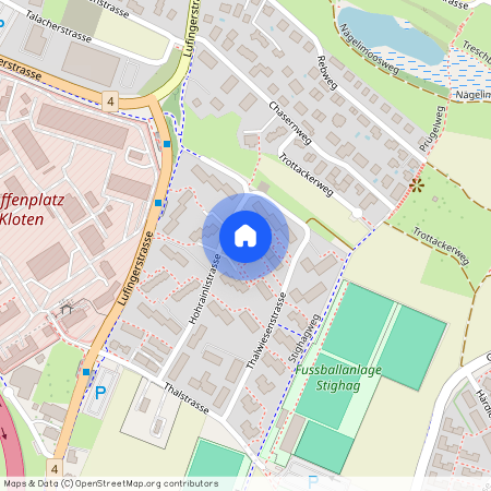 Hohrainlistrasse 22, 8302 Kloten, Lageplan