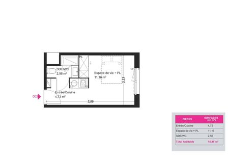 Location Appartement 1 pièce 18m² FRANQUEVILLE ST PIERRE 76520 - Photo 2