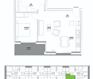 2.5 Zimmer, 51 m², 5. Stock - Photo 5
