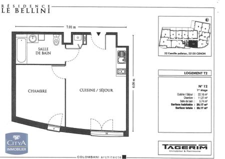 Appartement à louer 2 pièces 39.17m² - Photo 3