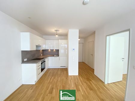 Tolle Neubau-Wohnung mit großem Innenhof-Balkon nahe S-Bahn Jedlersdorf, Straßenbahn 26 und SCN mit Einbauküche und Abstellraum! - Photo 2