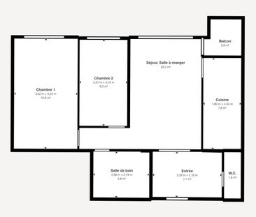 Appartement lumineux de 2 chambres avec balcon – Quartier résidenti... - Foto 1