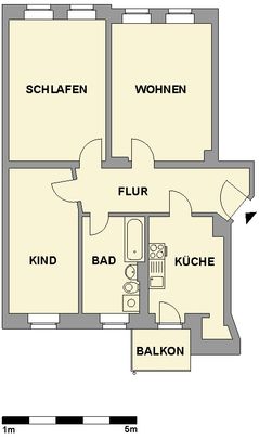 Hell und freundliche 3-Raum-Wohnung mit Balkon - Foto 1