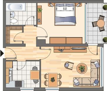 Demnächst frei! 2-Zimmer-Wohnung in Unna Süd - Foto 1