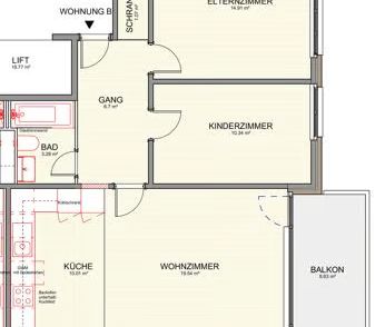 3.5 Zimmer, 66 m², 6. Stock - Foto 5