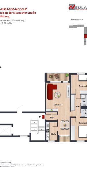 Großzügige 3-Zimmer-Wohnung zum Wohlfühlen // 3.OG rechts - WBS erforderlich - Photo 2