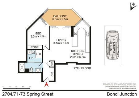 2704/71-73 Spring Street, Bondi Junction NSW 2022 - Apartment For Rent | Domain - Photo 2