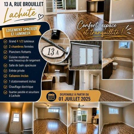 appartement à louer 4 1/2 - Photo 4