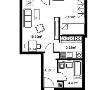 Gemütliche 1-Zimmer-Wohnung mit Balkon zu vermieten! - Foto 3