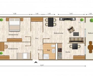 Wohnung, 3 Zimmer (70,67 m²) - Foto 1