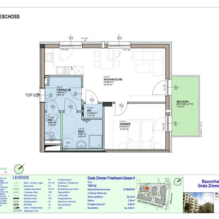 2-Zimmer-Wohnung mit Balkon, Top 3 - Photo 3