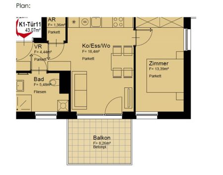 NEUER PREIS! Moderne 2 Zi Wohnung mit Balkon provisionsfrei - nahe U1 - Foto 2