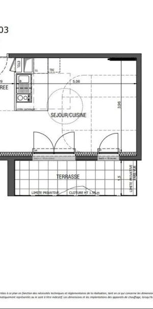 Appartement à louer 1 pièce 32.81m² - Photo 2