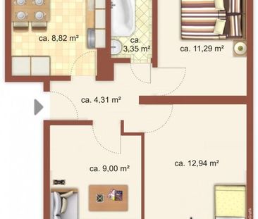 Gemütliche 3-Raumwohnung sucht Nachmieter - Photo 2