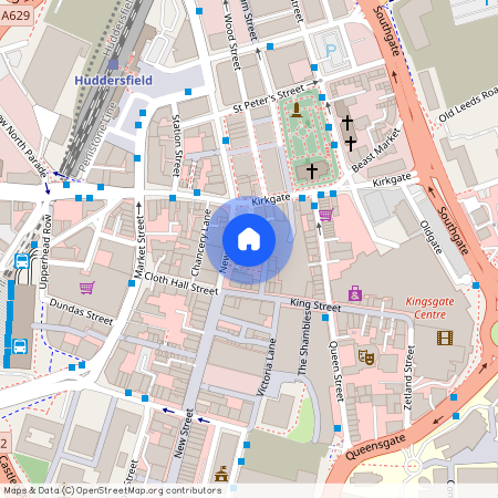 Market Place, Huddersfield Town Centre, Huddersfield, HD1