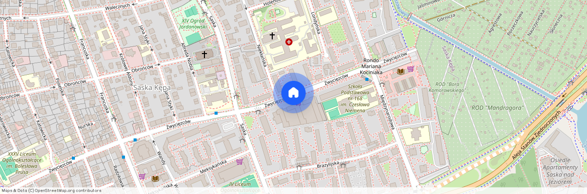 ul. Zwycięzców, Saska Kępa, Praga-Południe, Warszawa, mazowieckie