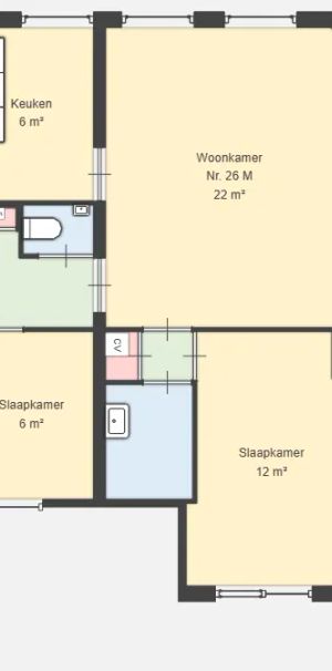 Appartement au rez-de-chaussée Kerkgracht 26-M, Den Helder - À louer - Photo 2