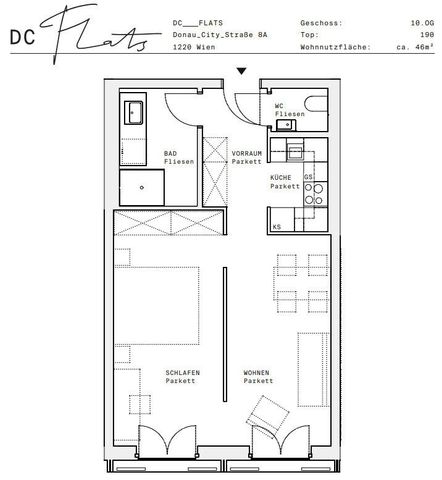 Smarte 1,5 Zimmer-Wohnung – Erstbezug in den DC Flats - zu mieten in 1220 Wien - Foto 4