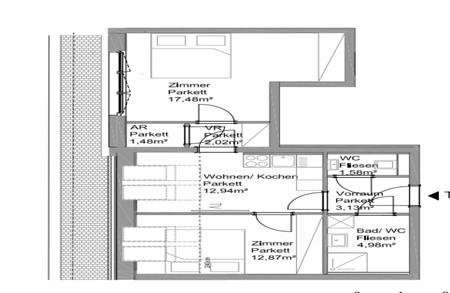 Graz-Nähe Citypark: Gemütliche, geförderte 3-Zimmer-Wohnung! - Foto 2