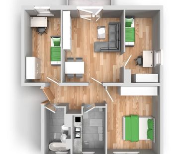 4-Raum-Wohnung Vogelweide 31 - Foto 4